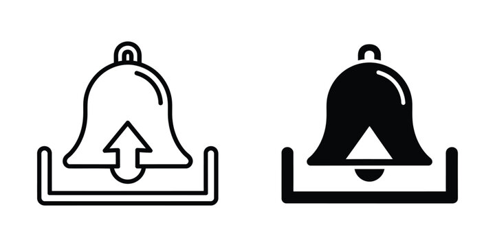 Illustration comparing a ringing bell and a silent bell with clapper locked in place