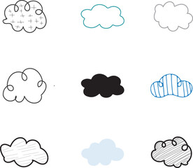 Obraz premium Cloud icon set
