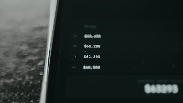 List ranking items by price