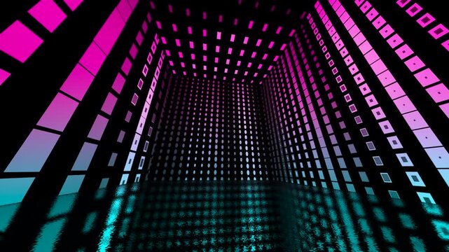 4k colorful abstract background dance floor several shining Stage lights 4k Floodlights shining brightly turning on-off Floodlight Lights kaleidoscope 4k Wall Lights Bulb Halogen Headlamp Lamp Night