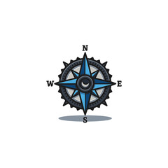 Obraz premium Compass Rose Logo – Navigation, Direction and Travel Icon