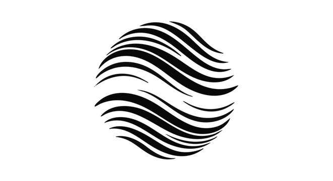 A black and white image of wavy lines