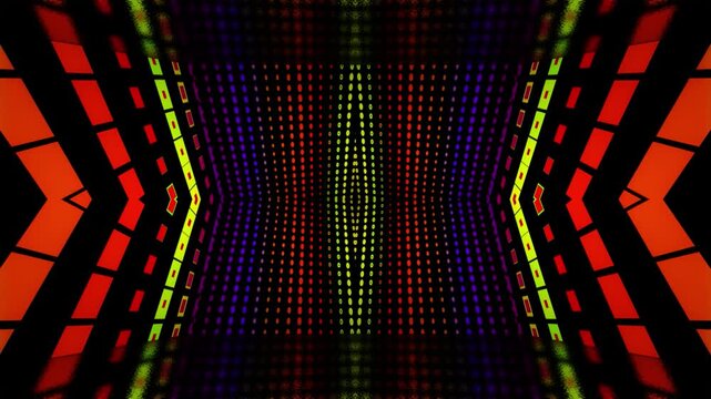 4k colorful abstract background dance floor several shining Stage lights 4k Floodlights shining brightly turning on-off Floodlight Lights kaleidoscope 4k Wall Lights Bulb Halogen Headlamp Lamp Night
