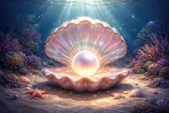 Magical underwater pearl treasure
