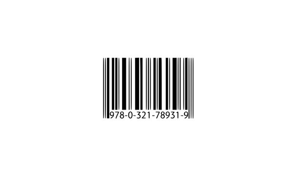 Minimal ISBN Barcode Vector Icon Black Line Code Illustration for Book Publishing