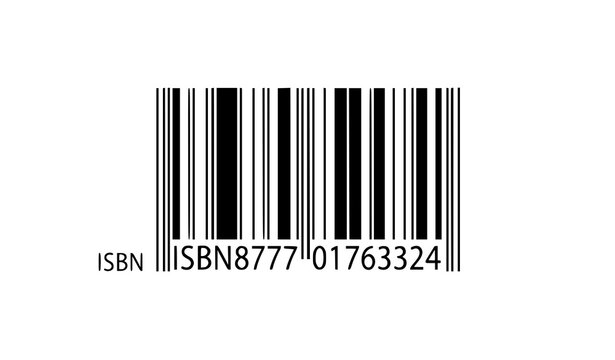 ISBN Barcode Vector Illustration with Book Code Label and Scan Symbol