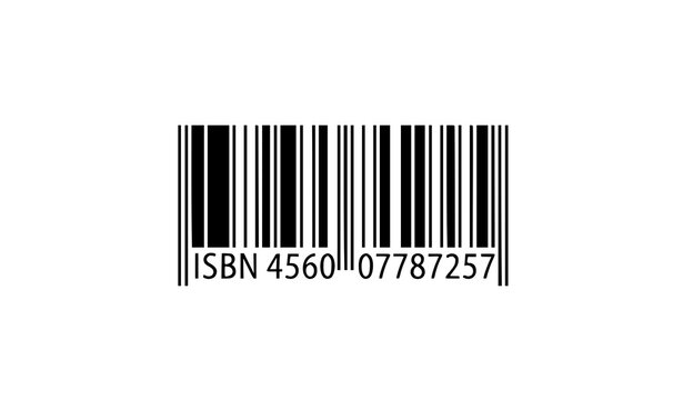 Black ISBN Barcode Vector Illustration Simple Scan Code for Packaging and Retail Design