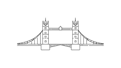 Obraz premium * Iconic Historic London Bridge Architecture with Sunset Sky and Thames River