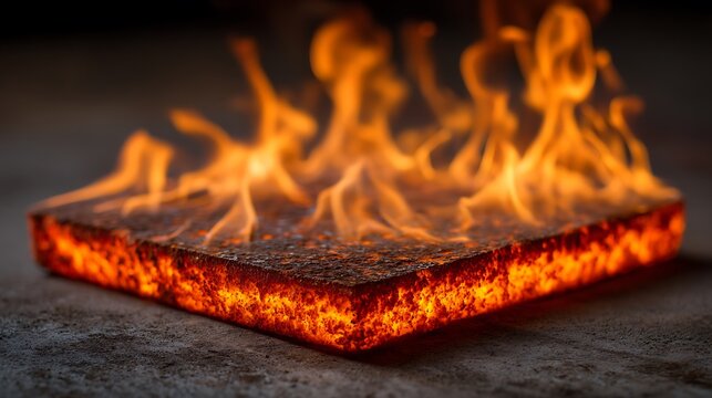 Fire Resistant Tile with Heat Proof Material, and Construction.