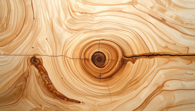 Wooden texture with annual rings