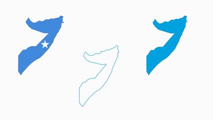 Obraz premium Set of Somalia map isolated on white background, vector illustration design