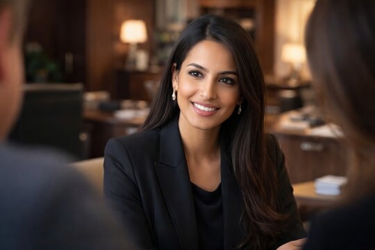 Professional woman in office meeting