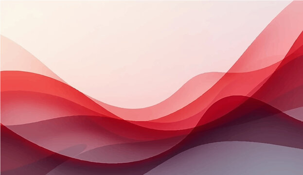 A futuristic red abstract background featuring a creative pattern of pink and red waves with flowing curves and light motion effects for a stylish vector wallpaper design