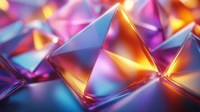 Colored Transparent Pyramid