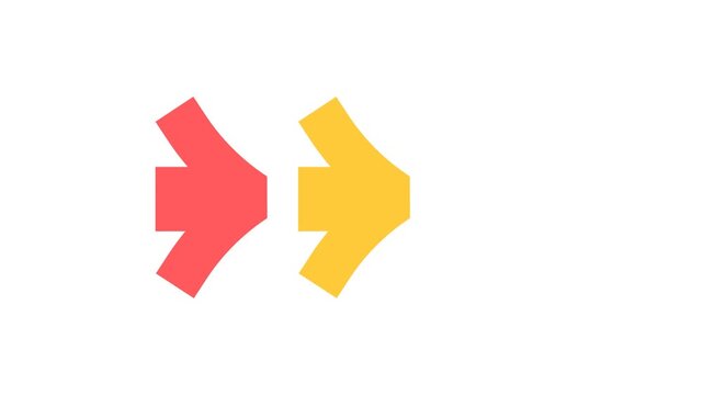 Chevron Arrows Moving Right Forward Dynamic Colorful Geometric Neon Progress