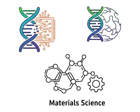 Biotechnology dna helix vector illustration with circuit board globe and molecular engineering innovation