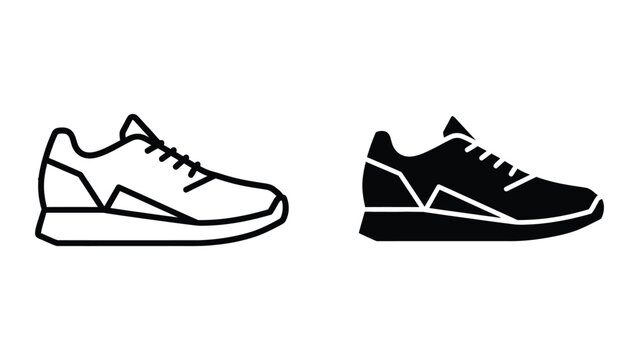 Contrasting sneaker designs in black and white color schemes
