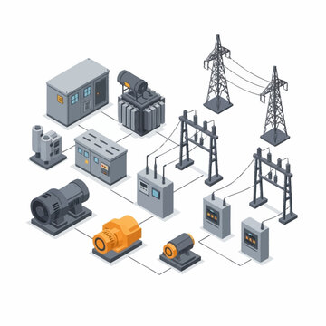 Electrical Power Generation and Distribution System Components.