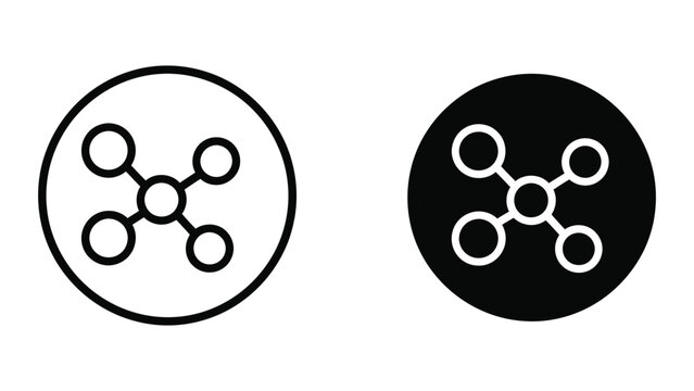 Contrasting circle patterns with varying filled and unfilled inner circles