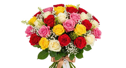 Fototapeta premium Vibrant rose bouquet a colorful arrangement for special occasions