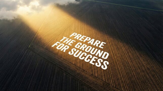 Overhead Shot of Prepared Ground for Success