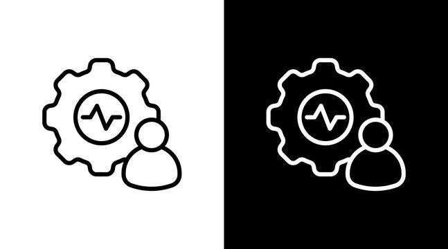 User Activity White Icon Set Design