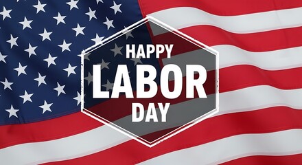 Celebrating the significance of labor day with an american flag themed design for workers and patriotism