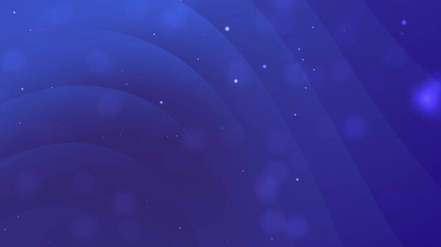 Soft blue gradients swirl gently across the frame. Floating particles add depth and movement to the scene. Smooth transitions suggest calm, serene motion without distraction