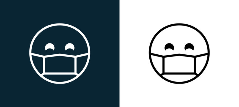 Two-color surgeon outline icon pair in black and white, editable stroke vector illustration for web, mobile apps, UI design, branding, and print from classics