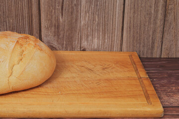 Healthy round homemade bread, ideal for slicing for toast