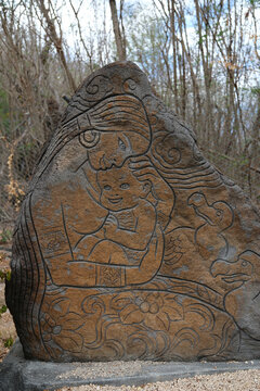 International slave route monument in Le Morne, Mauritius. New born
