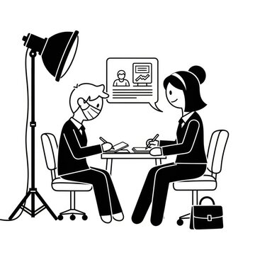 Business woman interviewing a candidate.