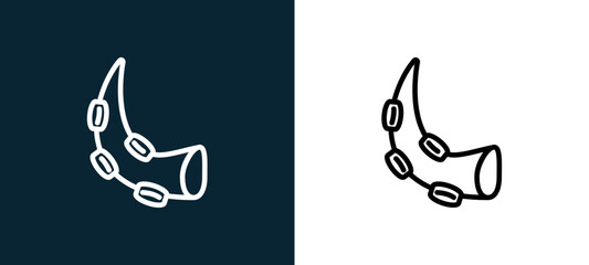 Two-color octopus outline icon pair in black and white, editable stroke vector illustration for web, mobile apps, UI design, branding, and print from gastronomy © MacroOne