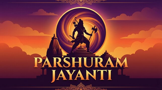 Parshuram jayanti poster illustration