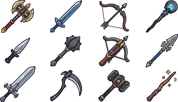 Collection of fantasy medieval weapons 1.