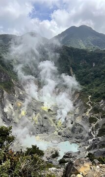 Kawah Ratu (Queen Crater) is an active, scenic volcanic crater located on the southern slope of Mount Salak in West Java, Indonesia, within the Halimun Salak National Park. It is a popular hiking dest