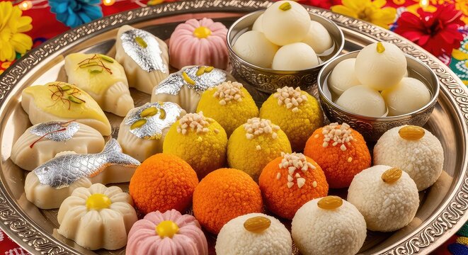 pohela boishakh festive table bangla new year food setup