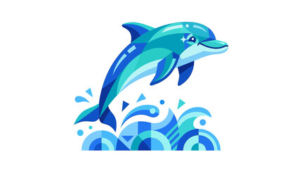 Obraz premium Dolphin jumping out of water.