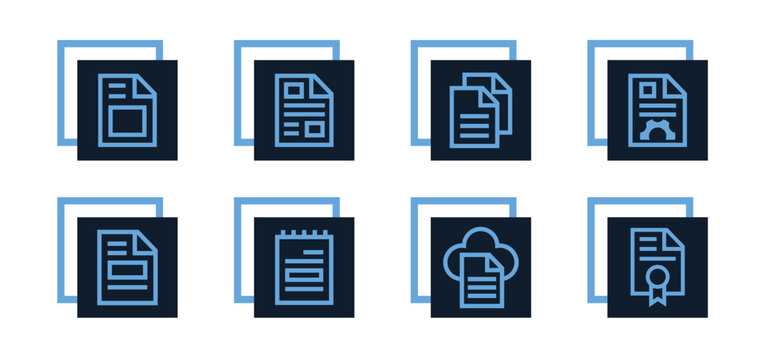 Document, file, paperwork, file management, archive, file edit Icons Pack for Website, Apps and UI Interfaces