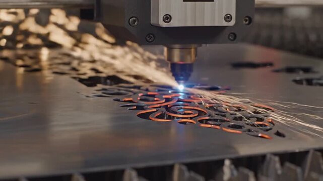Precise Laser Cutting Machines Carve Intricate Metal Patterns