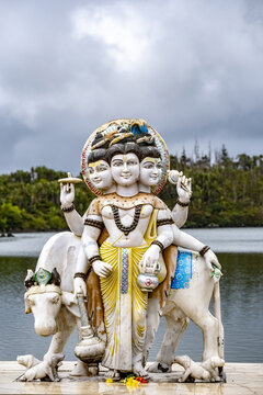 Lord Shiva hindu temple, Grand Bassin, MauritiusDattatreya, symbol of divine trinity