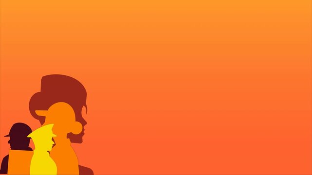 International labor day poster featuring diverse labor silhouettes. Celebrating diversity in the workforce with vibrant worker profiles for international labor day.