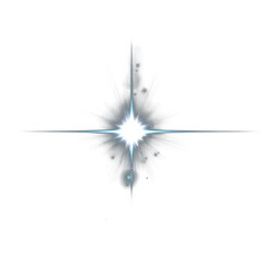 Fototapeta premium PNG Bright starburst in dark space.