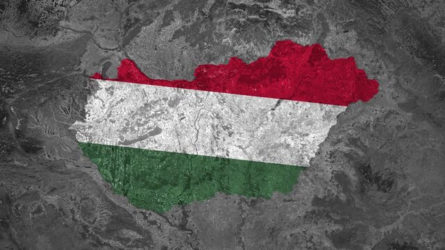 Zoom from Earth to Hungary. Documentary map animation. 3D satellite world map animation highlights country borders, tourism, and travel. 4k