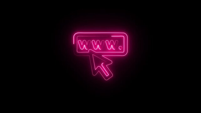 Looping neon girl and boy Stickmen characters doing a hip hop dance