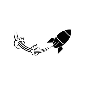 missile  icon vector air bomb rocket  sign web design 