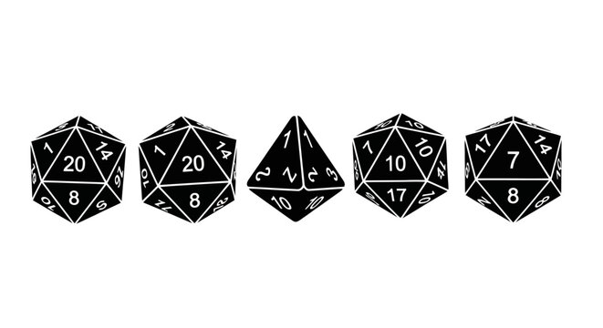 Polyhedral Dice Set for Tabletop Role-Playing Games