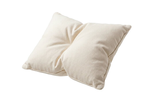 Simple soft white cotton cushion or pillow