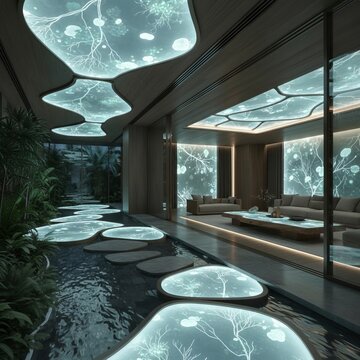 An ambient light systemby the subtle glow of bioluminescent clea