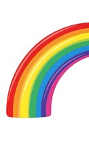 Fototapeta premium Vibrant and captivating rainbow arc displaying a spectrum of brilliant colors, symbolizing joy, hope, and the beauty of nature's phenomena after rain